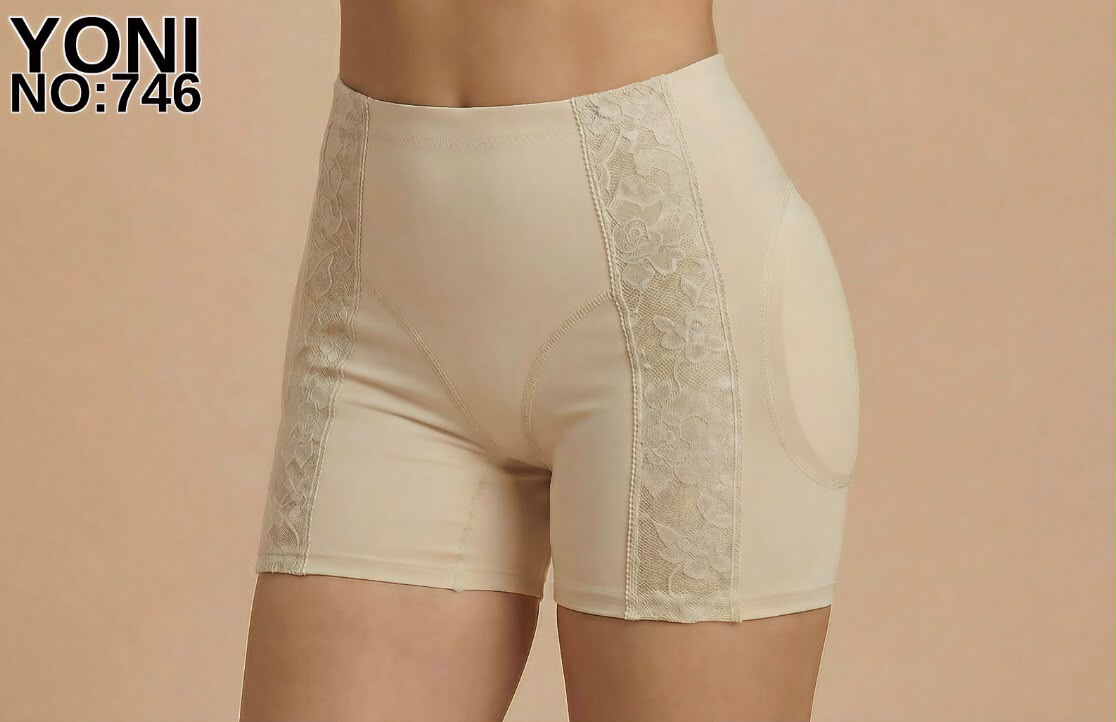 Gaine-short dentelle galbante — beige